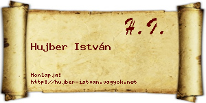 Hujber István névjegykártya
