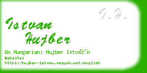 istvan hujber business card